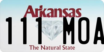 AR license plate 111MOA