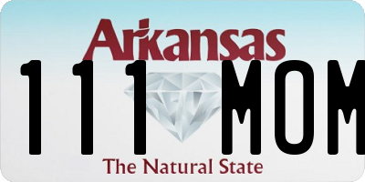 AR license plate 111MOM