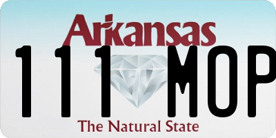 AR license plate 111MOP