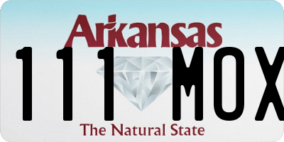 AR license plate 111MOX