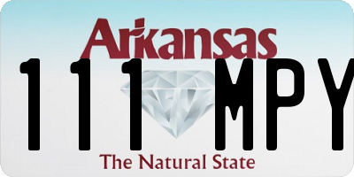 AR license plate 111MPY