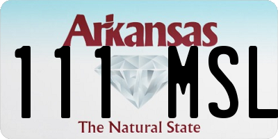 AR license plate 111MSL