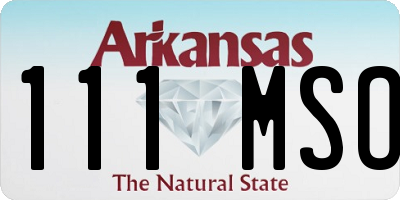 AR license plate 111MSO