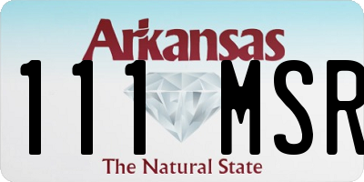 AR license plate 111MSR