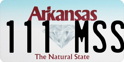 AR license plate 111MSS