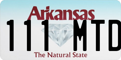 AR license plate 111MTD