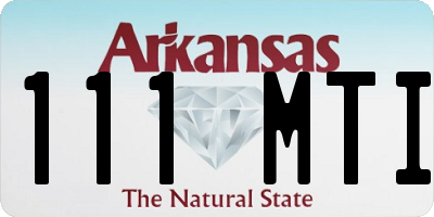 AR license plate 111MTI