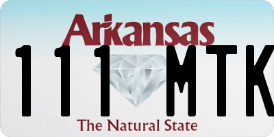 AR license plate 111MTK