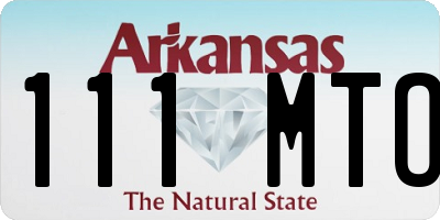 AR license plate 111MTO
