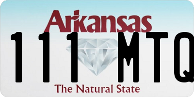 AR license plate 111MTQ