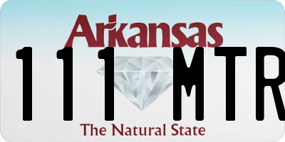 AR license plate 111MTR