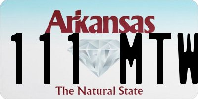 AR license plate 111MTW