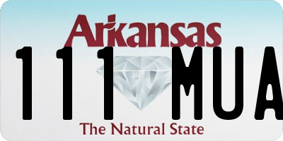 AR license plate 111MUA