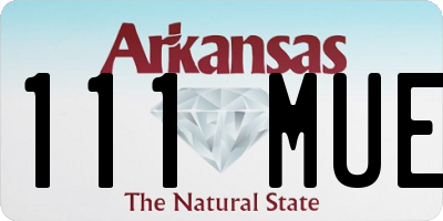 AR license plate 111MUE