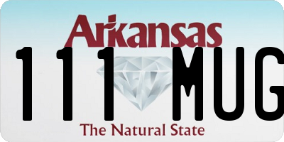 AR license plate 111MUG