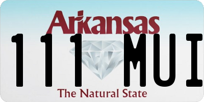 AR license plate 111MUI