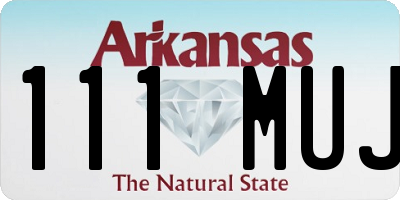 AR license plate 111MUJ