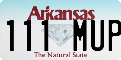 AR license plate 111MUP
