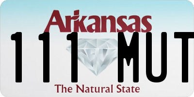 AR license plate 111MUT