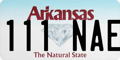 AR license plate 111NAE