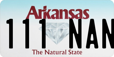 AR license plate 111NAN