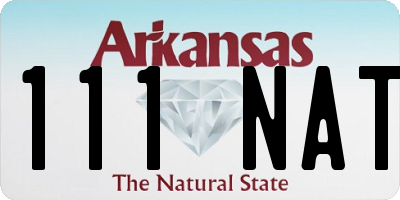 AR license plate 111NAT