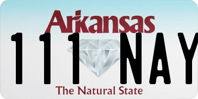 AR license plate 111NAY