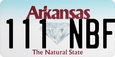 AR license plate 111NBF