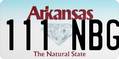 AR license plate 111NBG