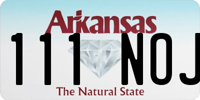 AR license plate 111NOJ