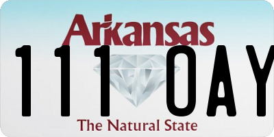AR license plate 111OAY