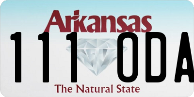 AR license plate 111ODA