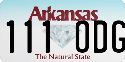 AR license plate 111ODG