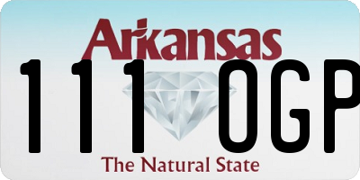 AR license plate 111OGP