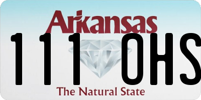 AR license plate 111OHS