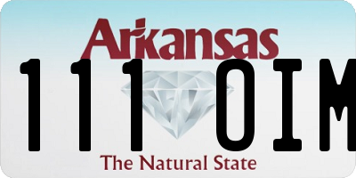 AR license plate 111OIM