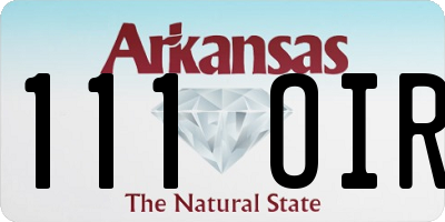 AR license plate 111OIR