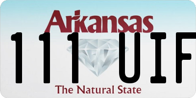 AR license plate 111UIF