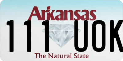 AR license plate 111UOK