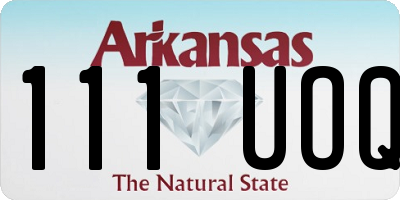 AR license plate 111UOQ