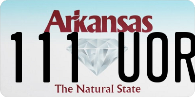 AR license plate 111UOR
