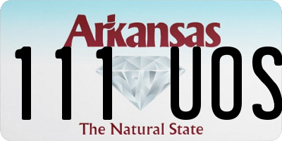 AR license plate 111UOS