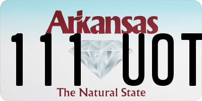 AR license plate 111UOT