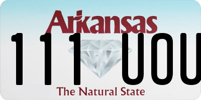 AR license plate 111UOU