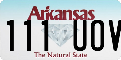 AR license plate 111UOV