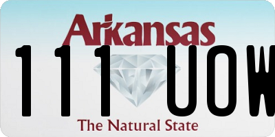 AR license plate 111UOW