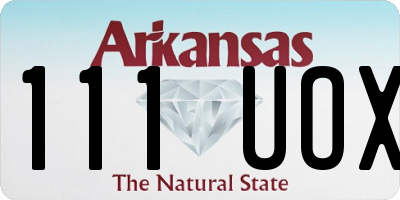 AR license plate 111UOX