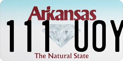 AR license plate 111UOY