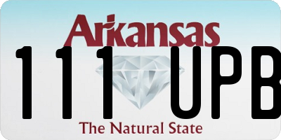 AR license plate 111UPB