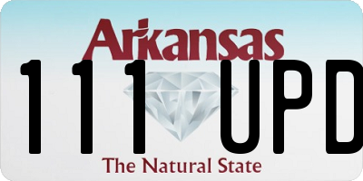 AR license plate 111UPD